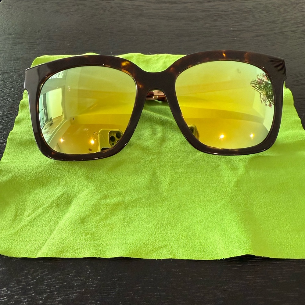 Diff Bella Tortoise Shell Sunglasses With Yellow … - image 5